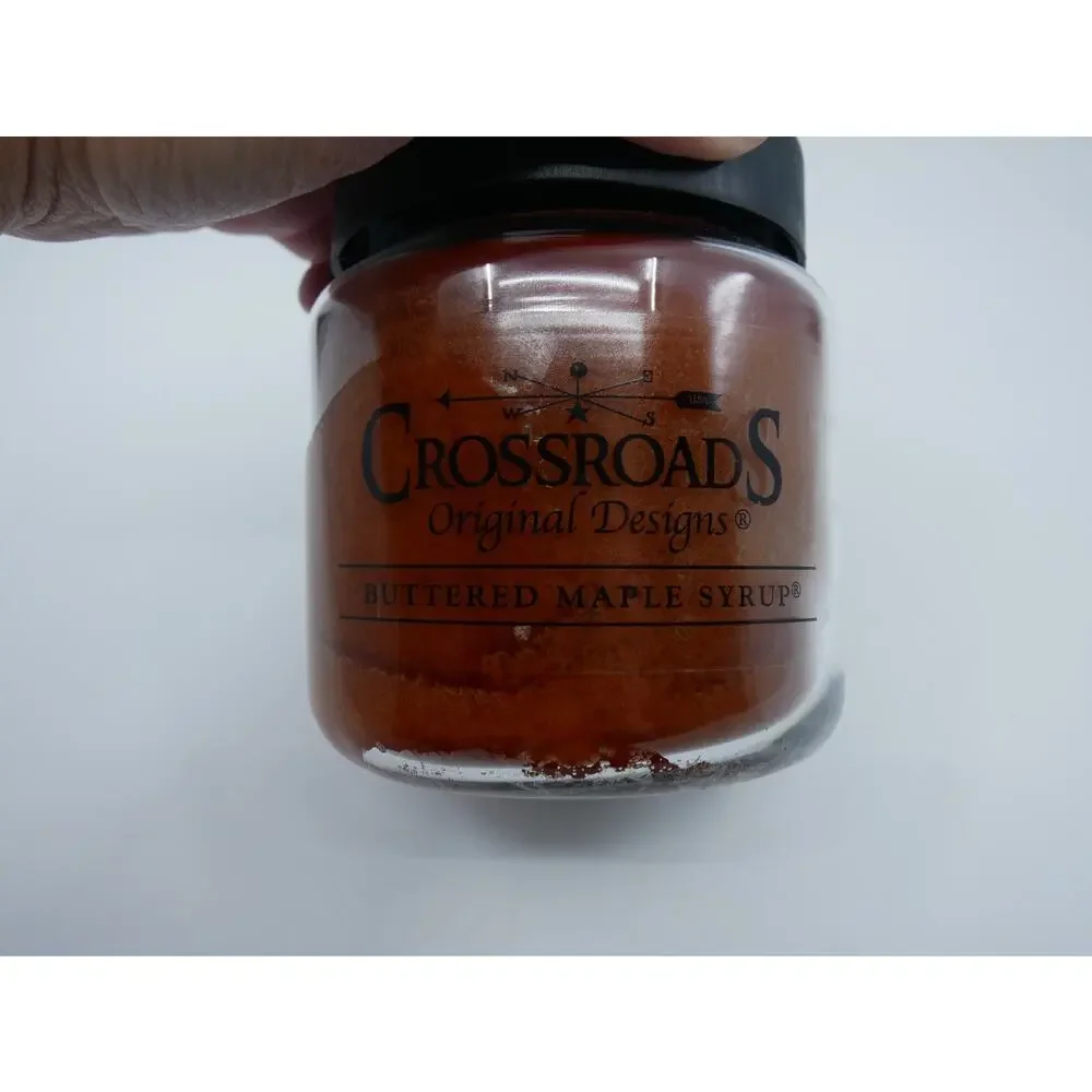 Crossroads Candle 16 Ounce Jar Candle - Buttered Maple Syrup, Red Orange